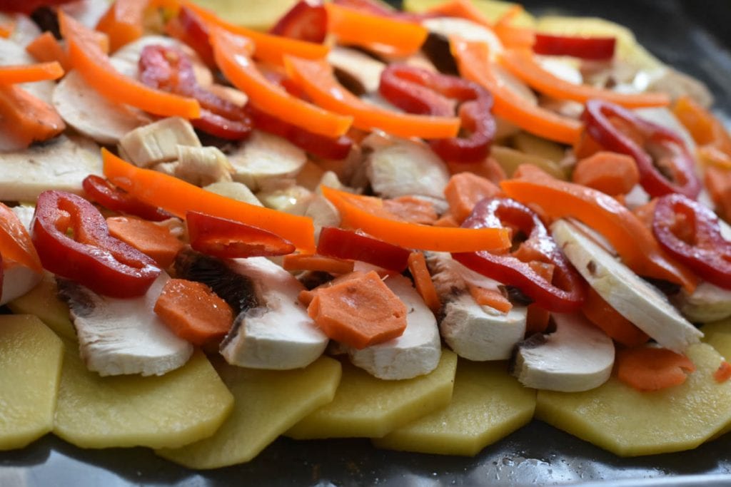 legume in tava -reteta